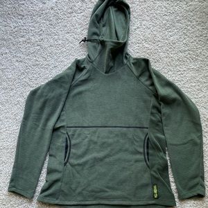 Melanzana Micro Grid Hoodie Large Thyme NWT